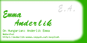 emma anderlik business card